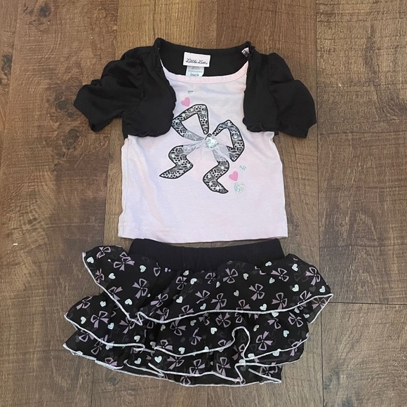 Little lass 2 piece shirt&skirt toddler girl 18mon - Picture 1 of 8